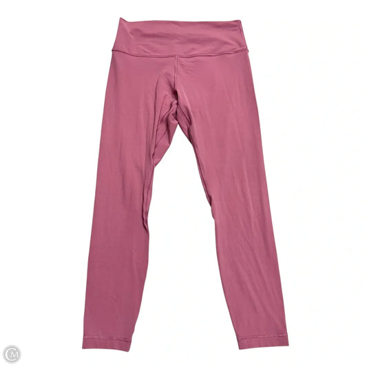 Athletic Leggings By Lululemon In Mauve, Size: 10
