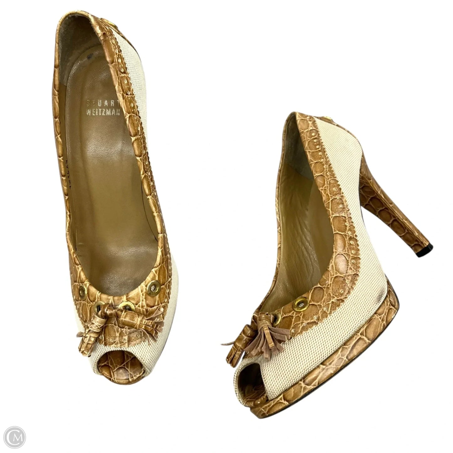 Sandals Designer By Stuart Weitzman In Tan, Size: 9