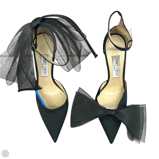 Shoes Luxury Designer By Jimmy Choo In Black, Size: 9