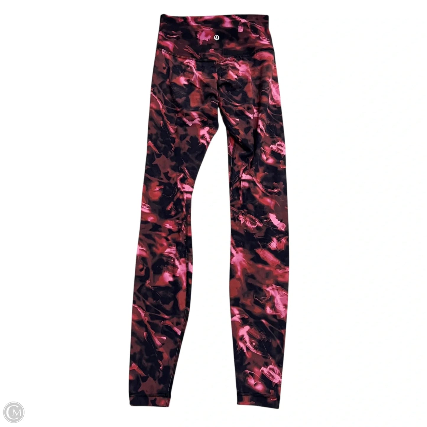 Athletic Leggings By Lululemon In Black & Pink, Size: 4