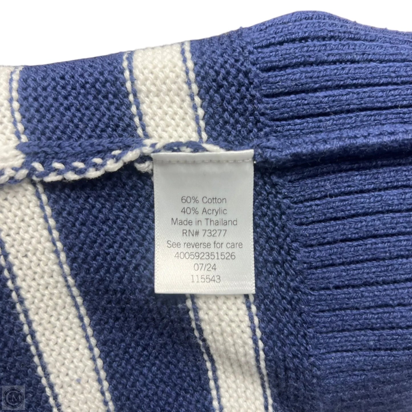Dress Sweater By Sonoma In Blue & White, Size: S