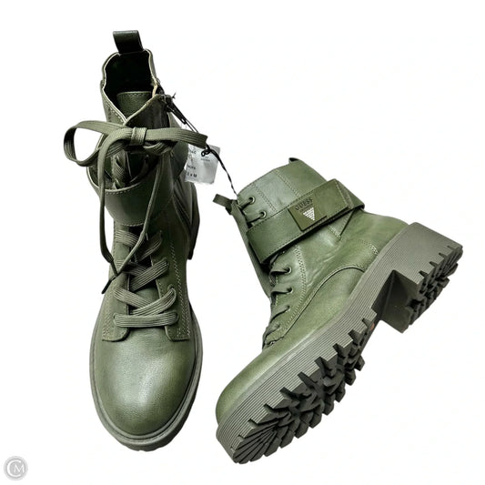 Boots Combat By Guess In Green, Size: 7.5