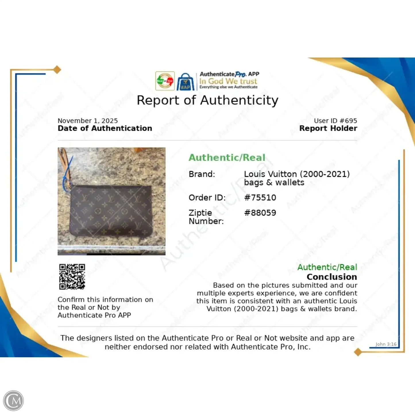 Wristlet Luxury Designer By Louis Vuitton, Size: Medium