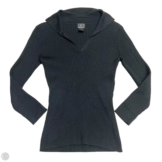Sweater Short Sleeve By Inc In Black, Size: S