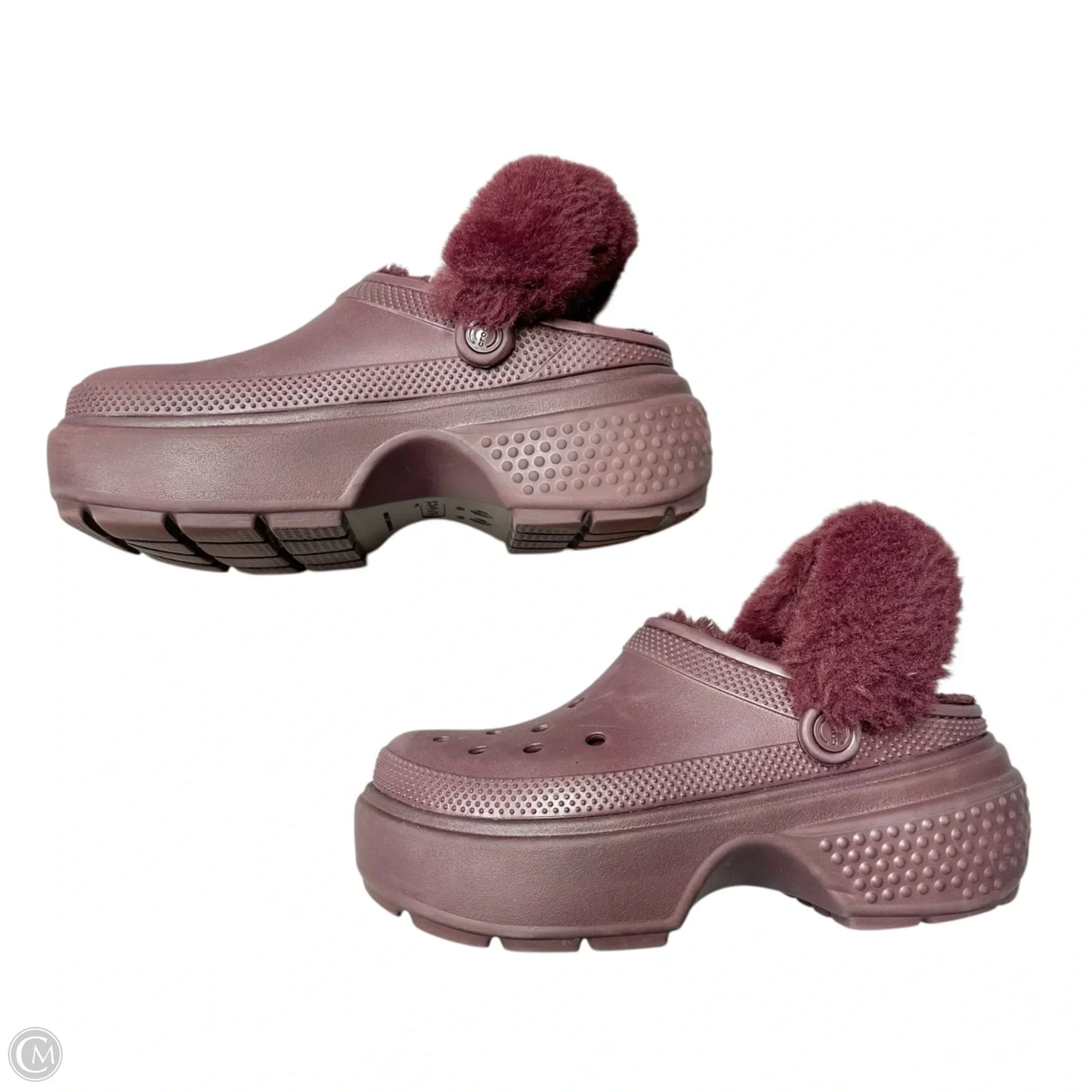 Slippers By Crocs In Maroon, Size: 9