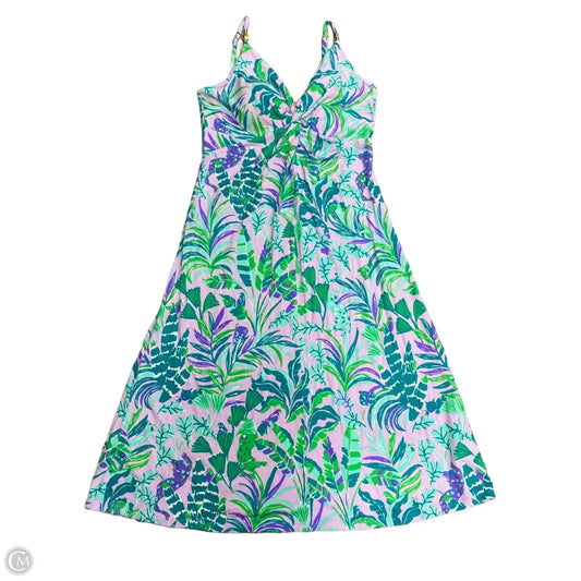 Dress Designer By Lilly Pulitzer In Green & Purple, Size: M