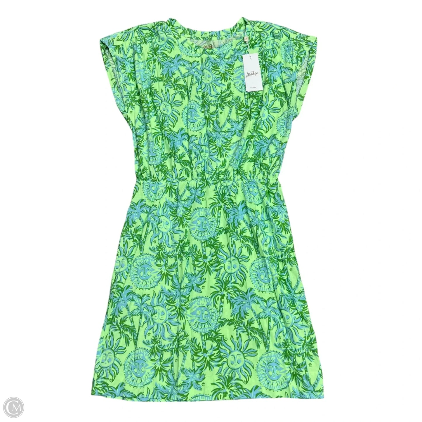 Dress Designer By Lilly Pulitzer In Blue & Green, Size: M