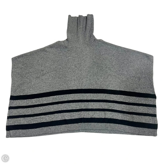 Poncho By Tahari In Black & Grey, Size: Osfm