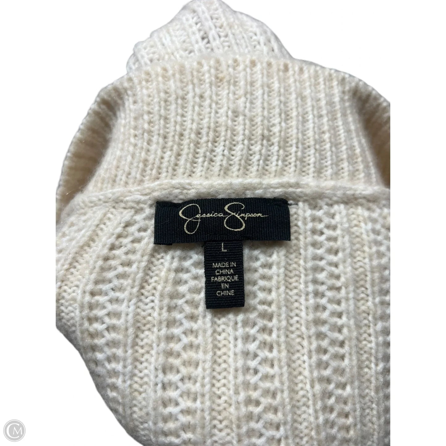 Sweater By Jessica Simpson In Cream, Size: L