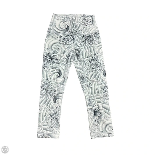 Athletic Capris By Lululemon In Grey & White, Size: 4
