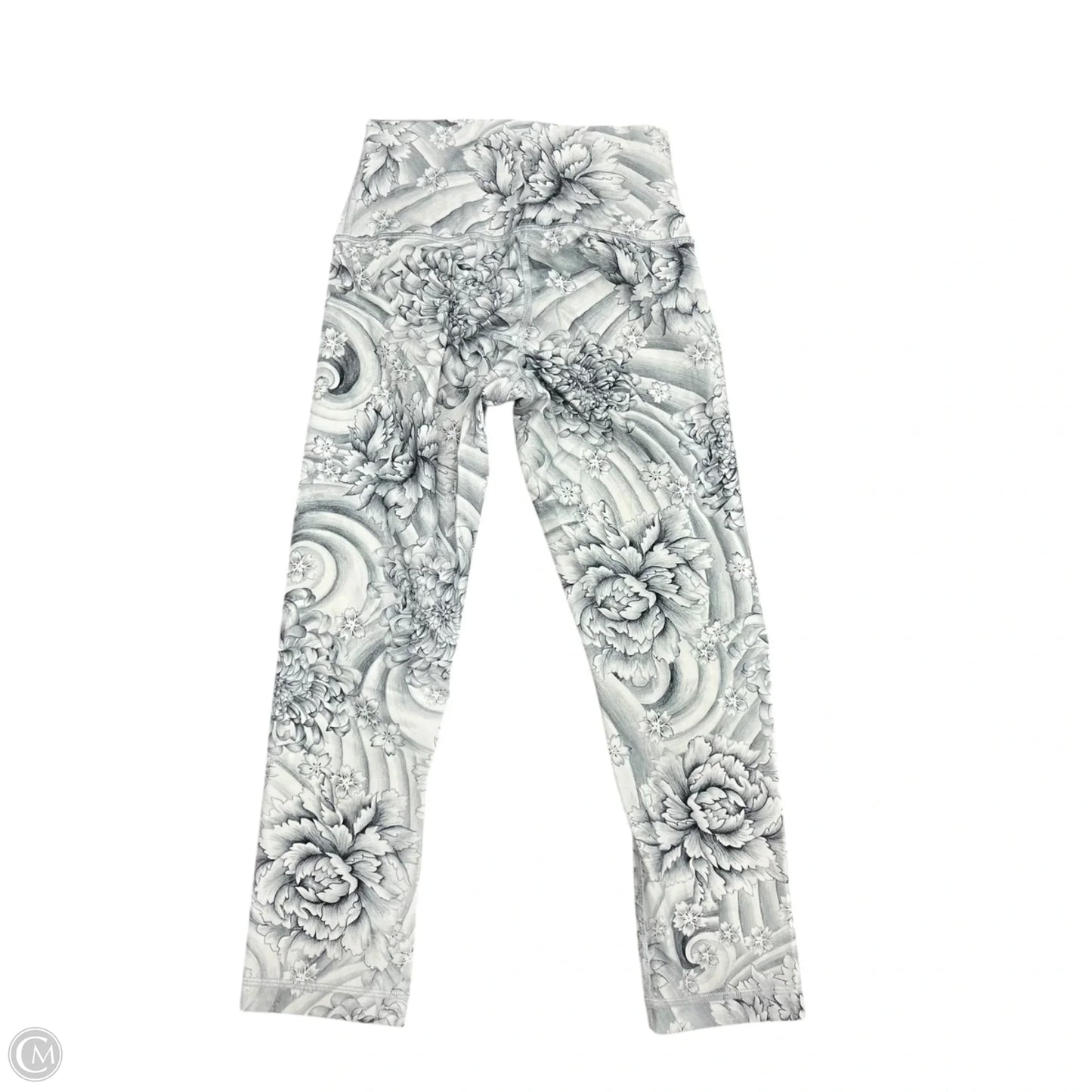 Athletic Capris By Lululemon In Grey & White, Size: 4