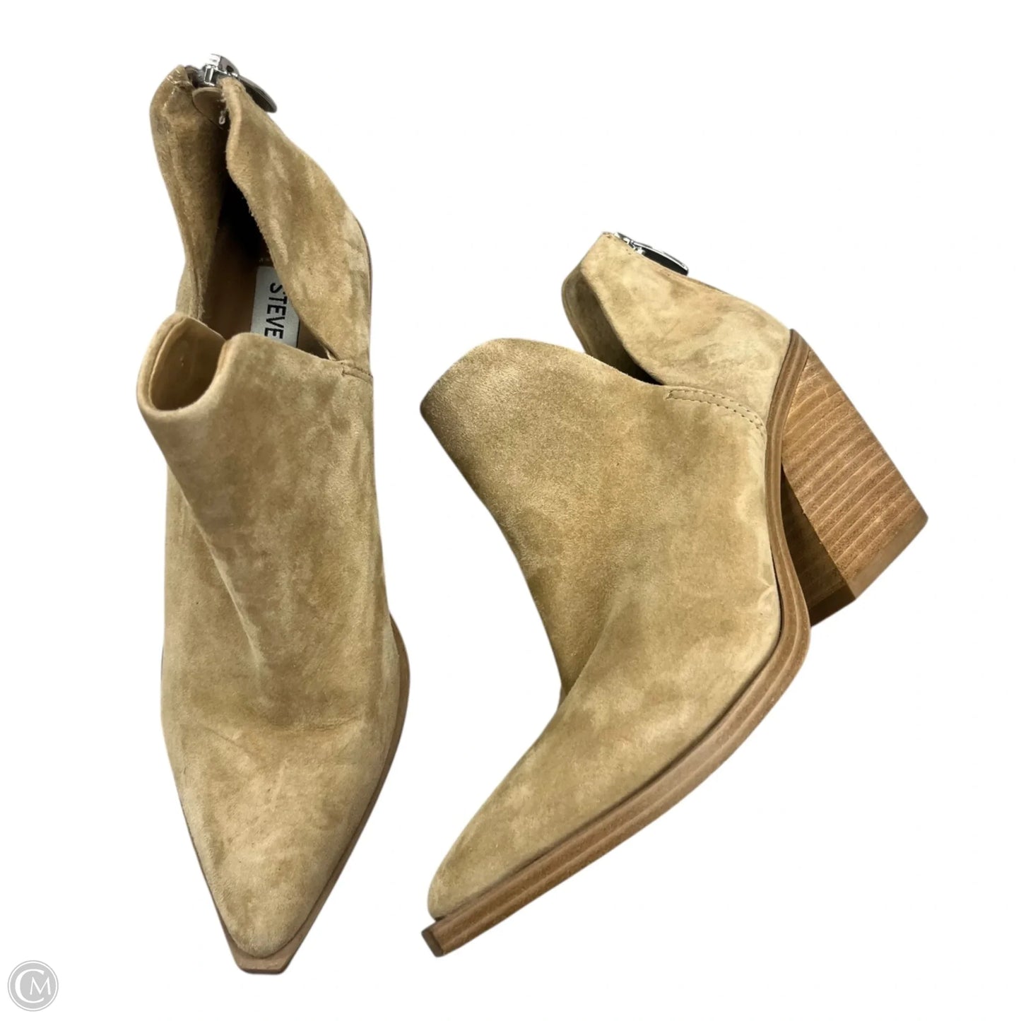Boots Ankle Heels By Steve Madden In Tan, Size: 6.5