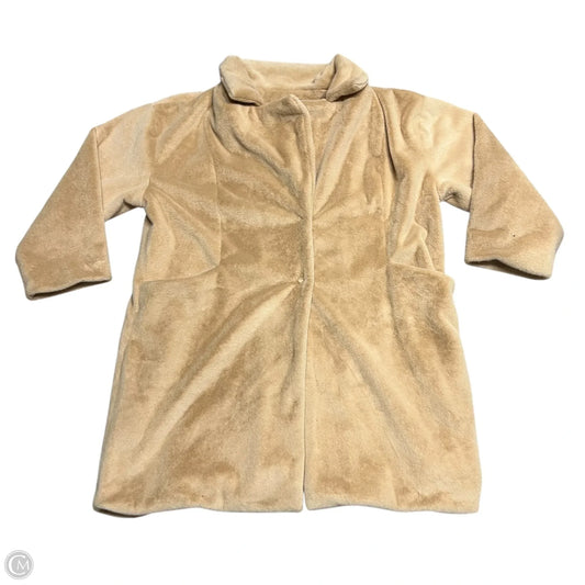 Coat Faux Fur & Sherpa By Forever 21 In Tan, Size: 2x