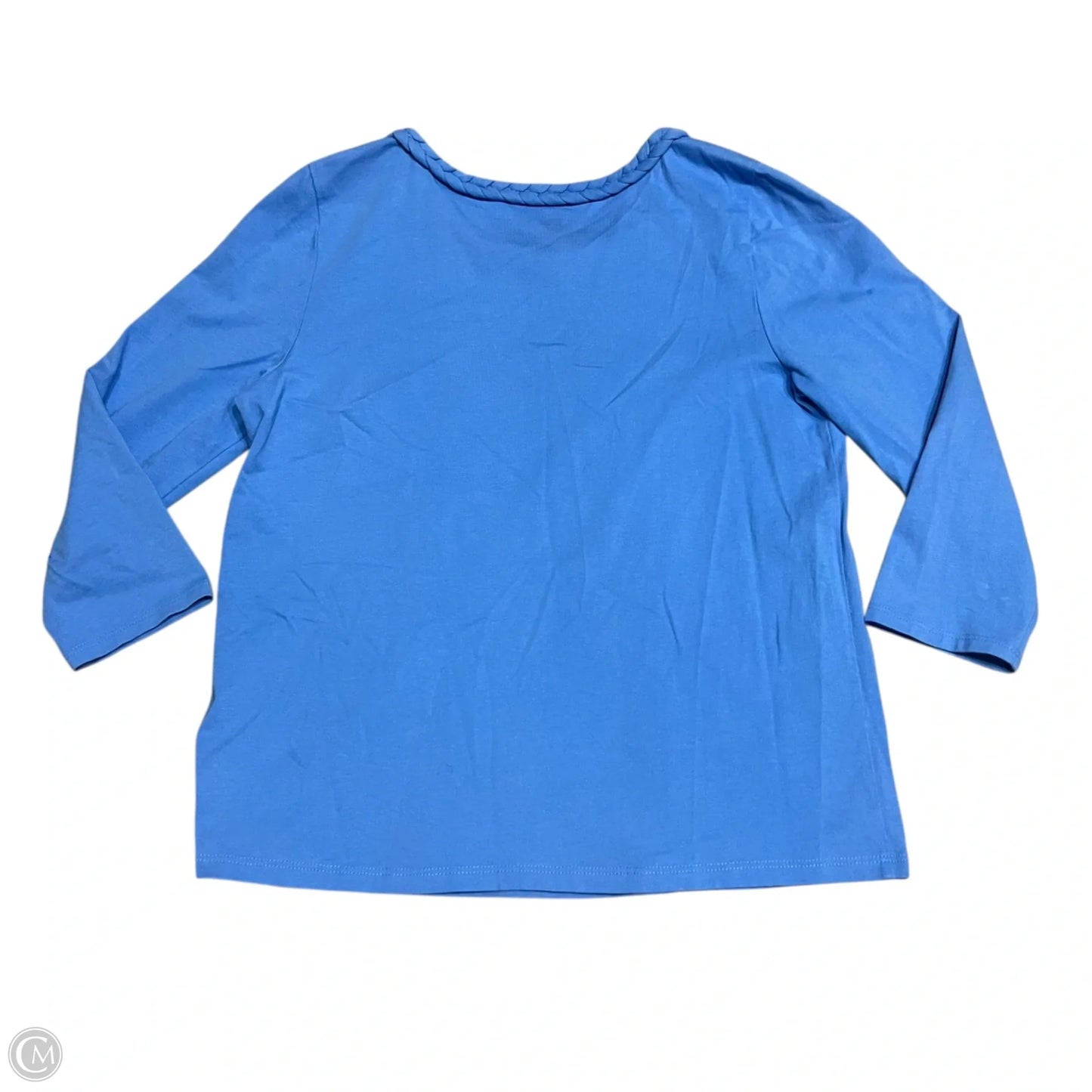 Top 3/4 Sleeve Designer By Lilly Pulitzer In Blue, Size: S