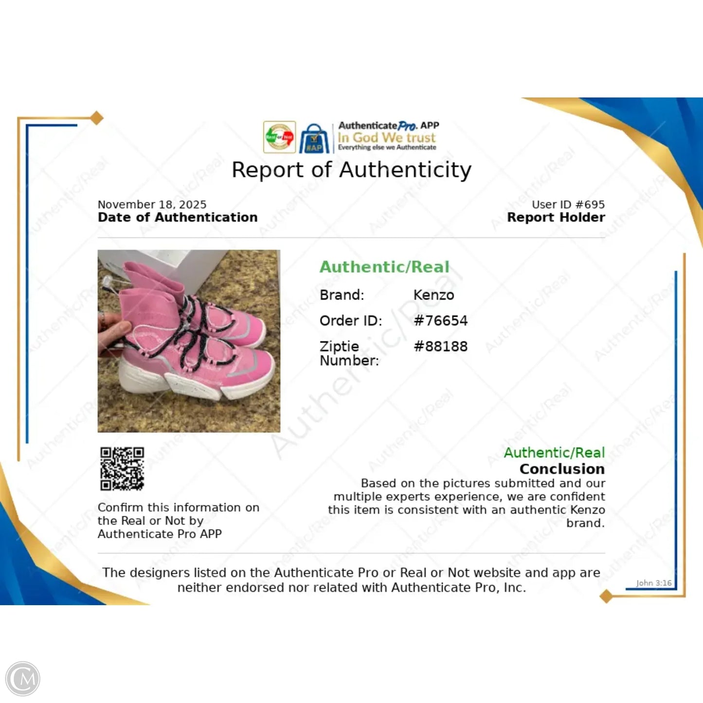 Shoes Sneakers By Kenzo In Pink, Size: 6.5