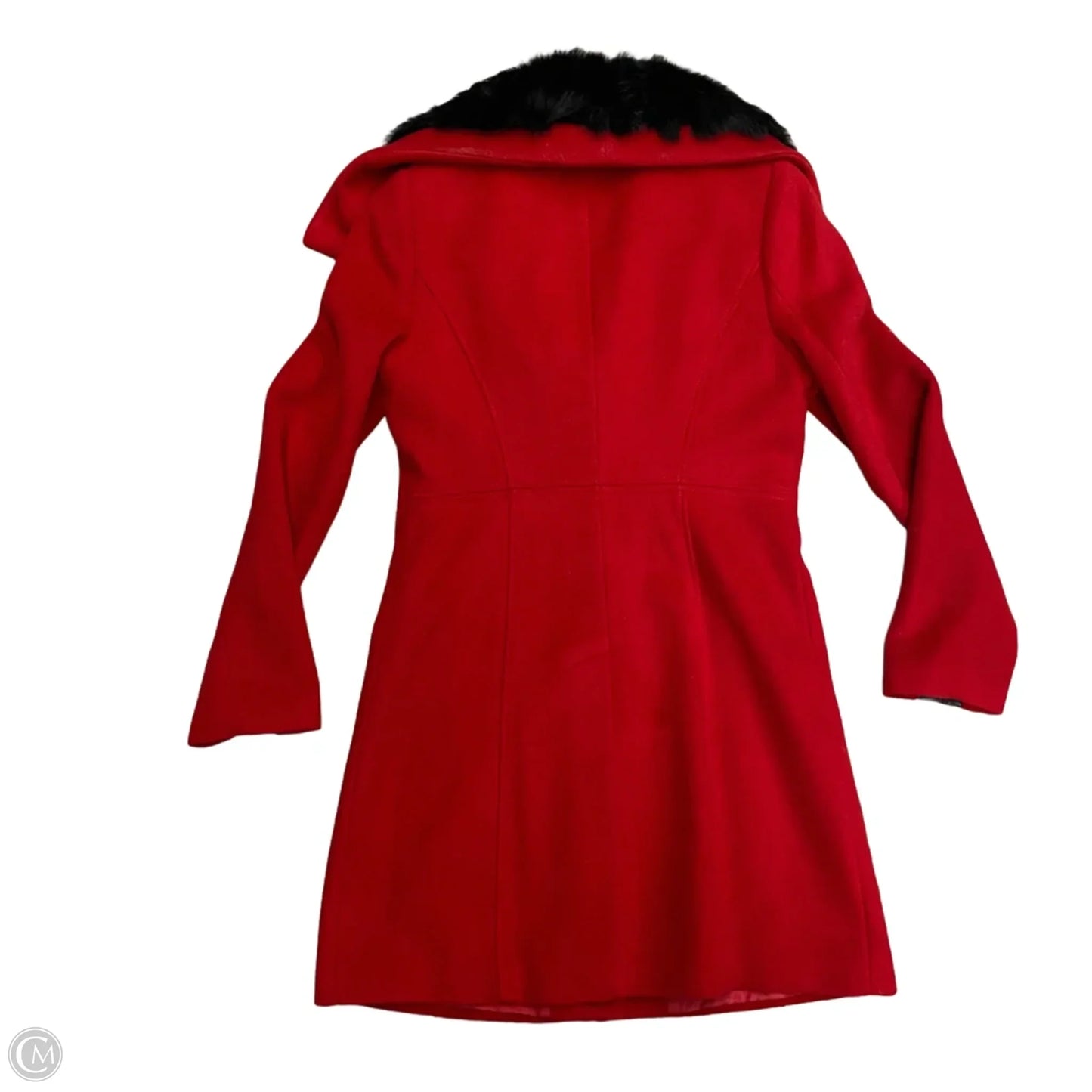 Coat Peacoat By Searle Collection In Black & Red, Size: M