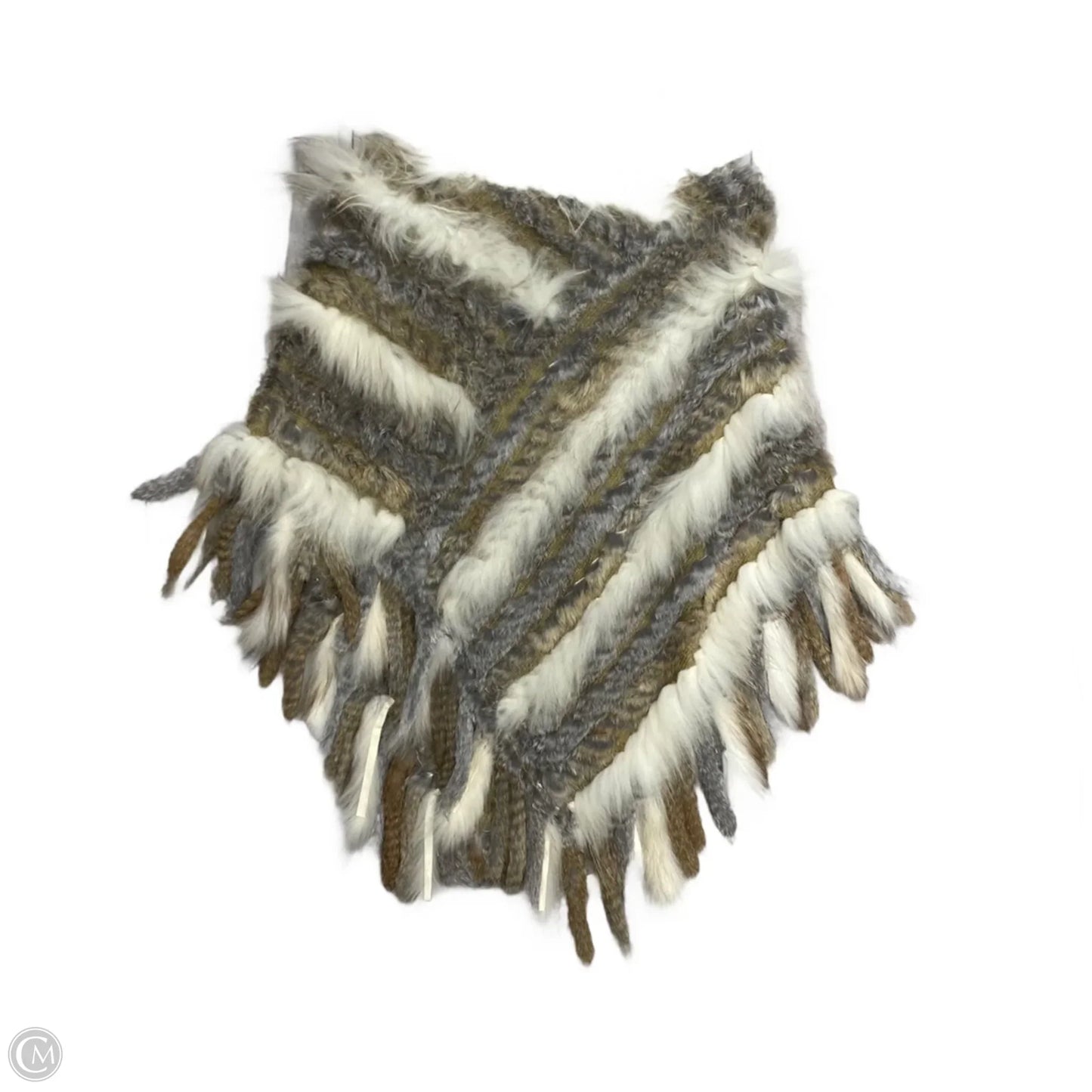 Poncho Fur By Adore In Cream & Tan, Size: S