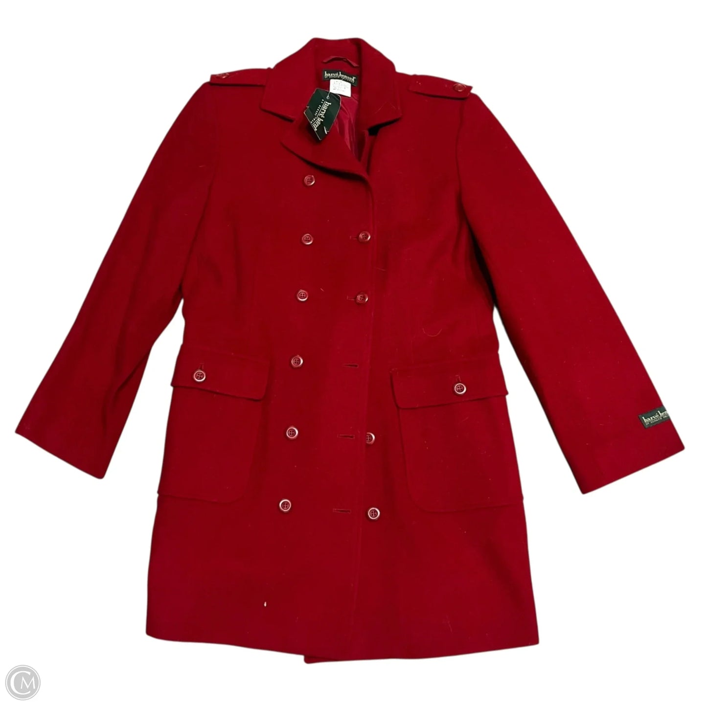 Coat Wool By Harve Bernard In Red, Size: S