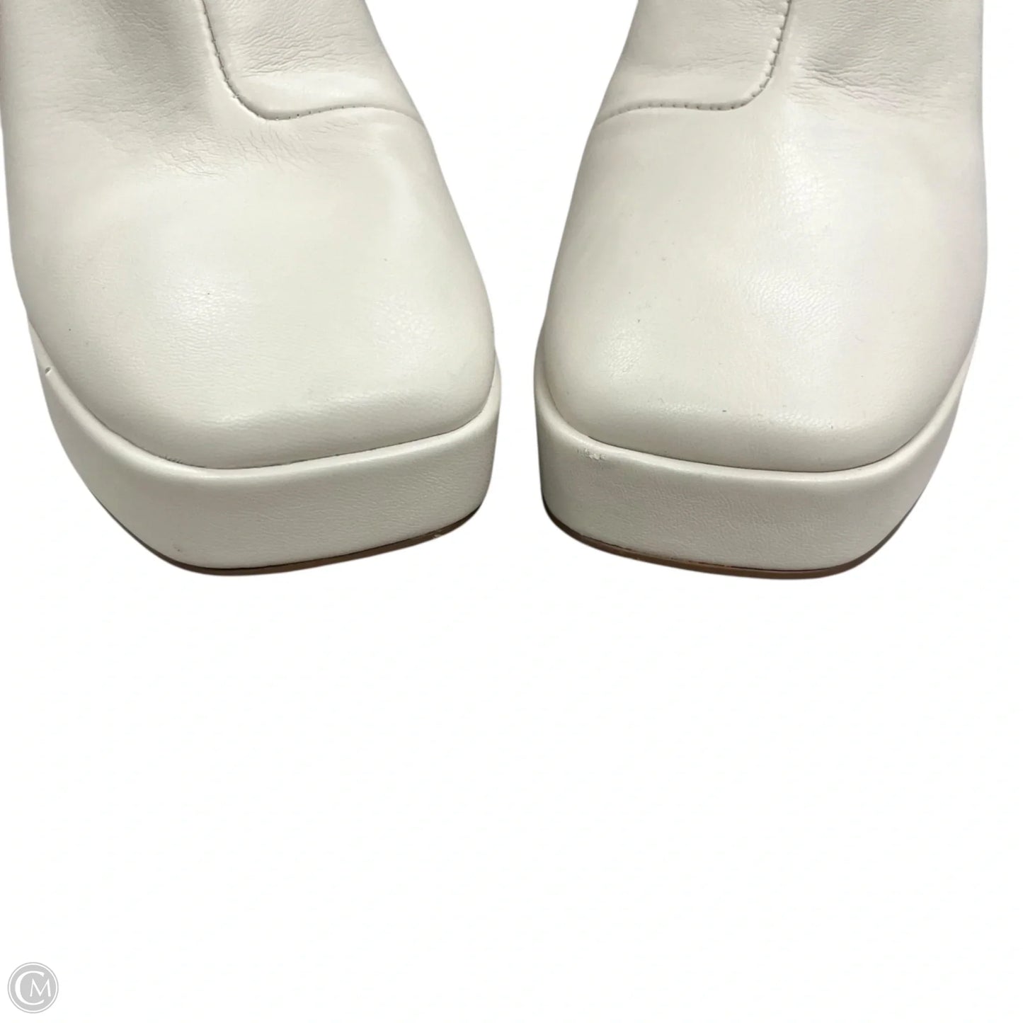 Boots Ankle Heels By Steve Madden In Cream, Size: 10