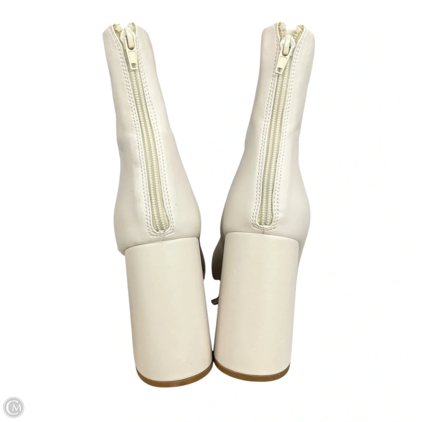 Boots Ankle Heels By Steve Madden In Cream, Size: 10