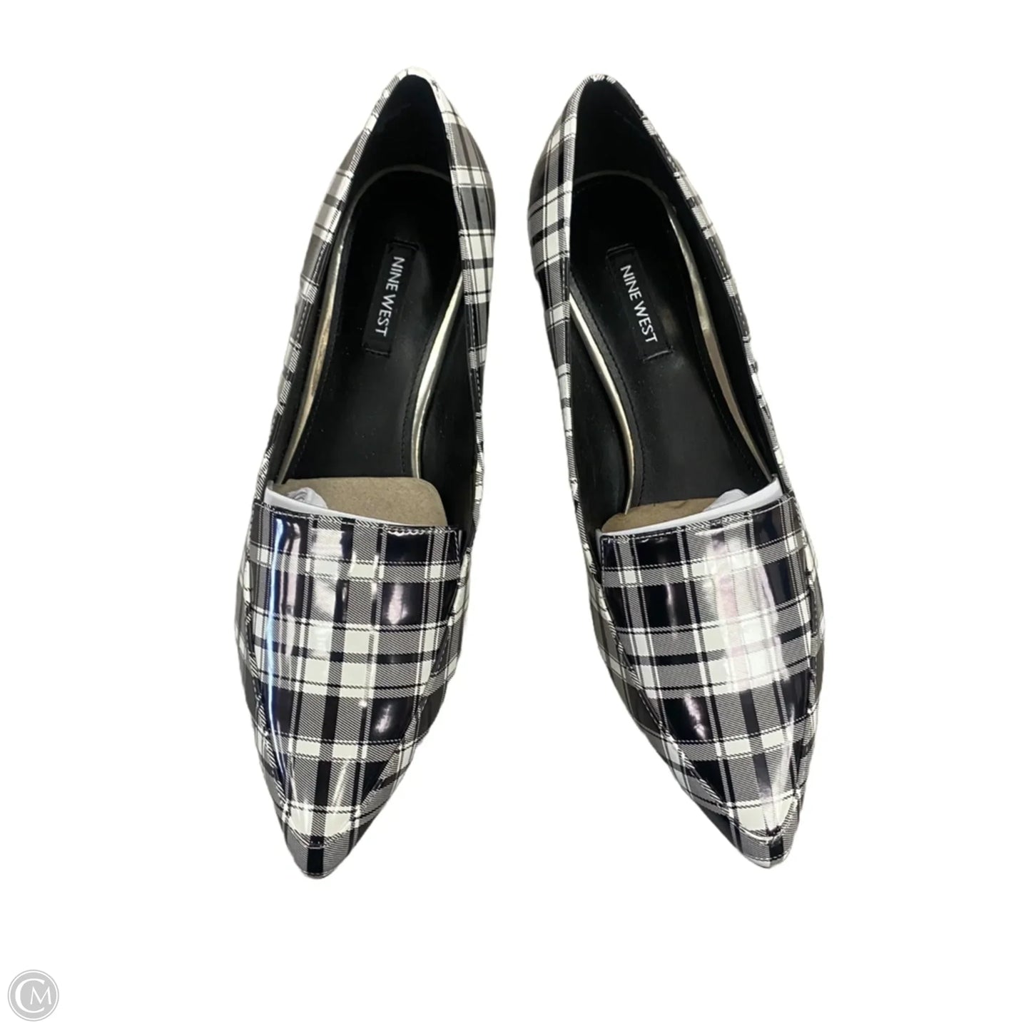 Shoes Flats By Nine West In Plaid Pattern, Size: 8.5