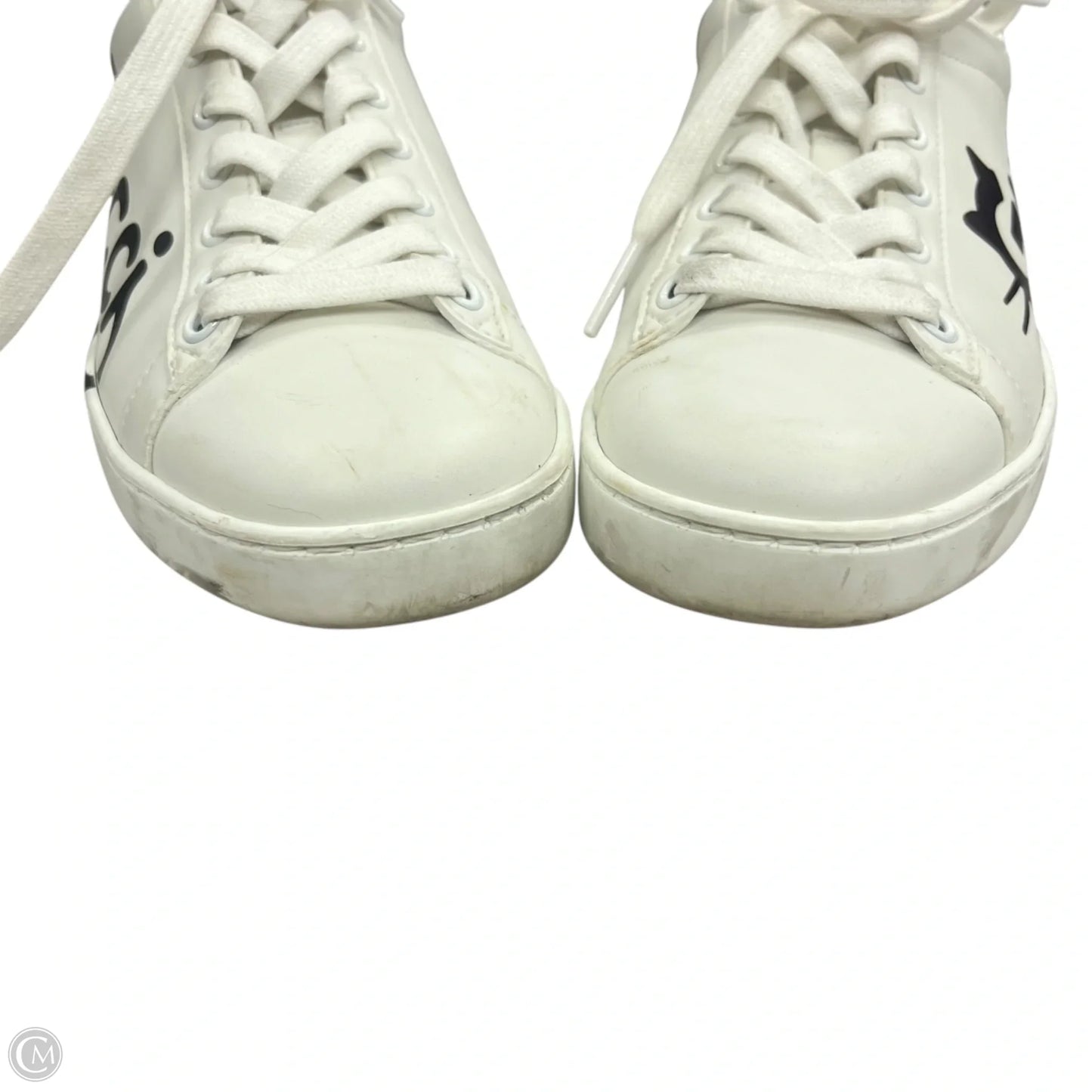 Shoes Luxury Designer By Gucci In Green & White, Size: 5