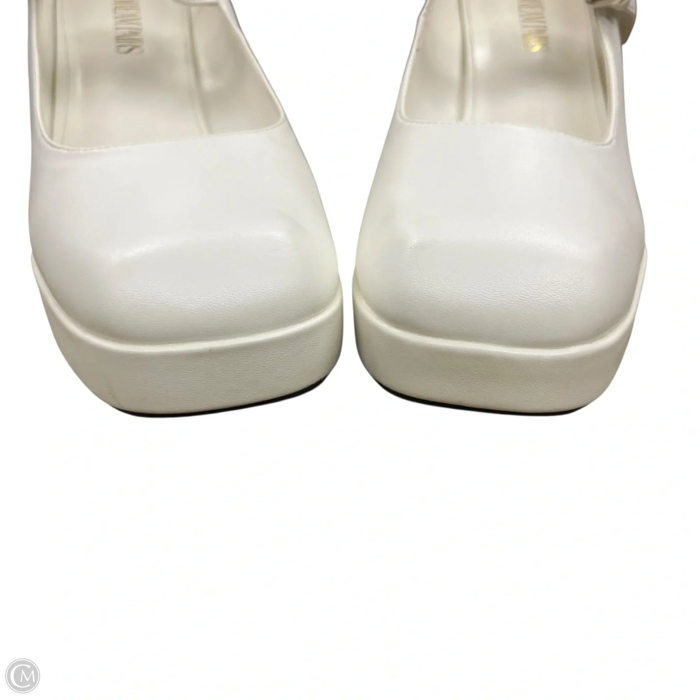 Shoes Heels Block By Dream Pairs In Cream, Size: 10