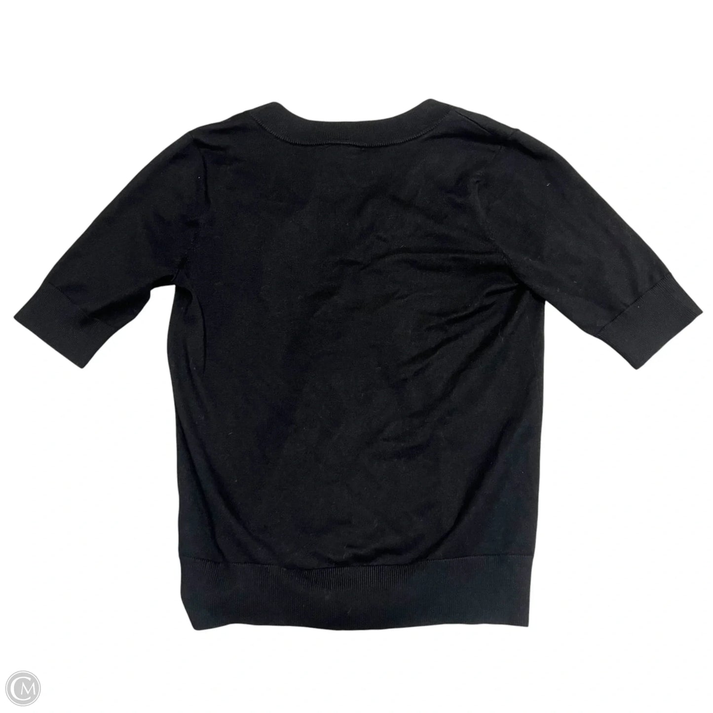 Sweater Short Sleeve By Dkny In Black, Size: M