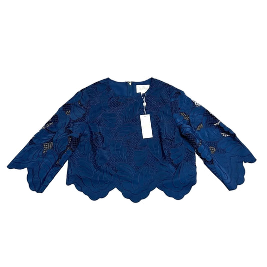 Top Long Sleeve Designer By Lilly Pulitzer In Navy, Size: S