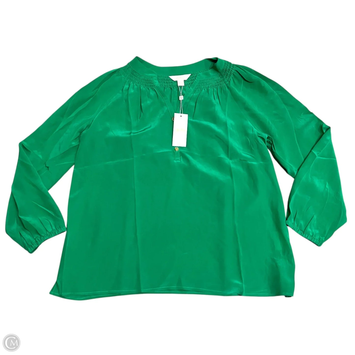Top Long Sleeve Designer By Lilly Pulitzer In Green, Size: Xl