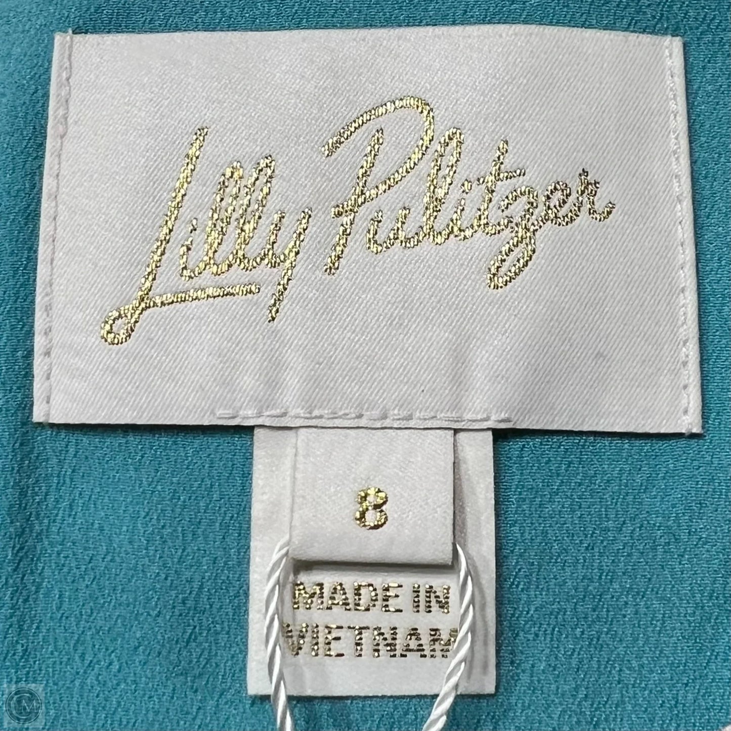 Top Sleeveless Designer By Lilly Pulitzer In Blue & Gold, Size: M