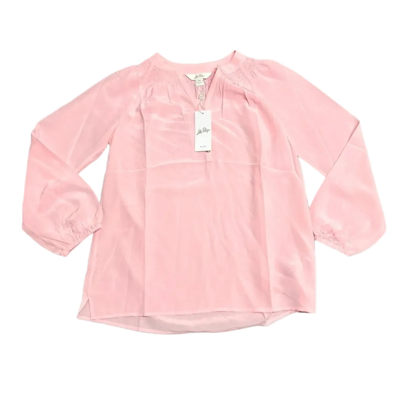 Top Long Sleeve Designer By Lilly Pulitzer In Peach, Size: Xs