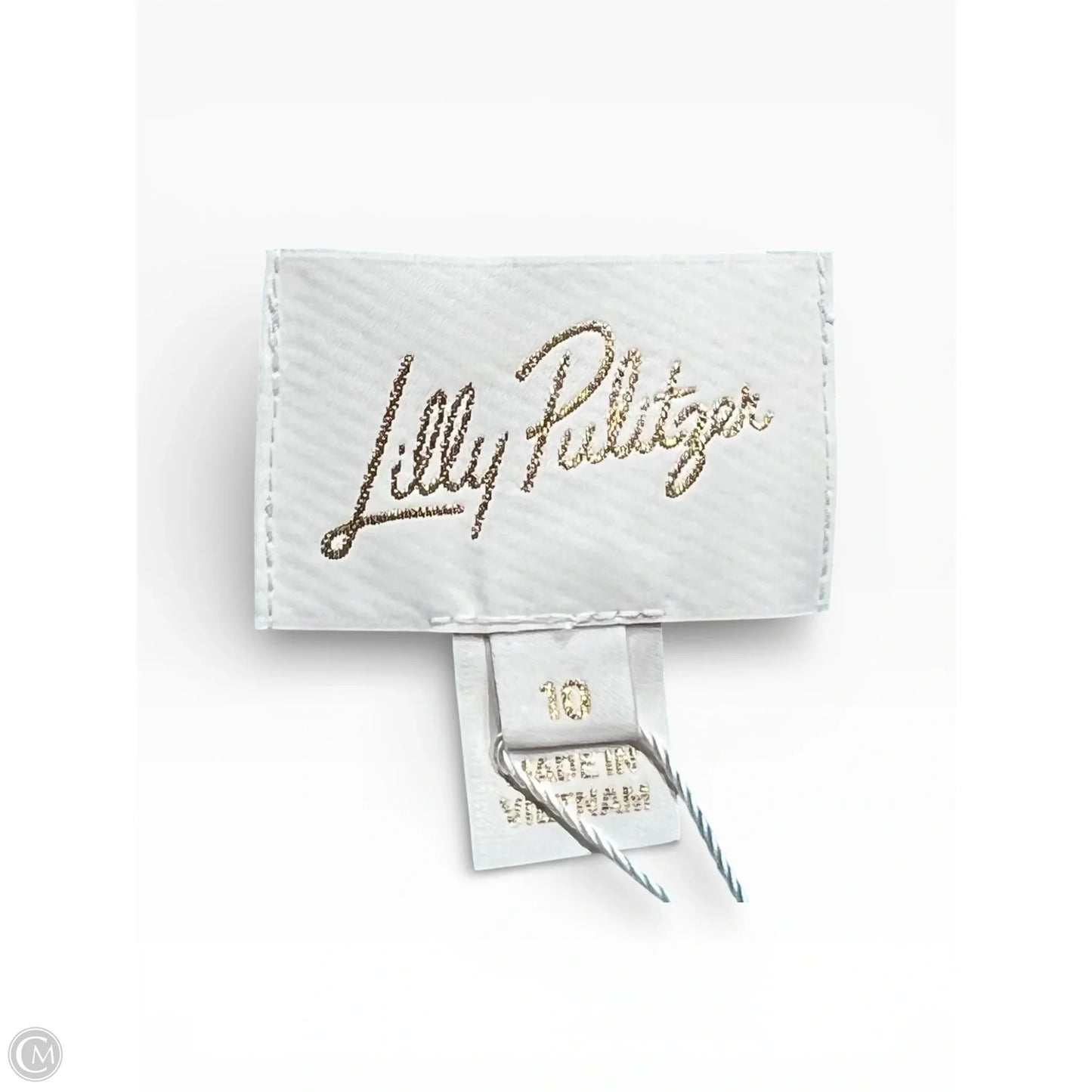 Top Sleeveless Designer By Lilly Pulitzer In Blue & Gold, Size: M