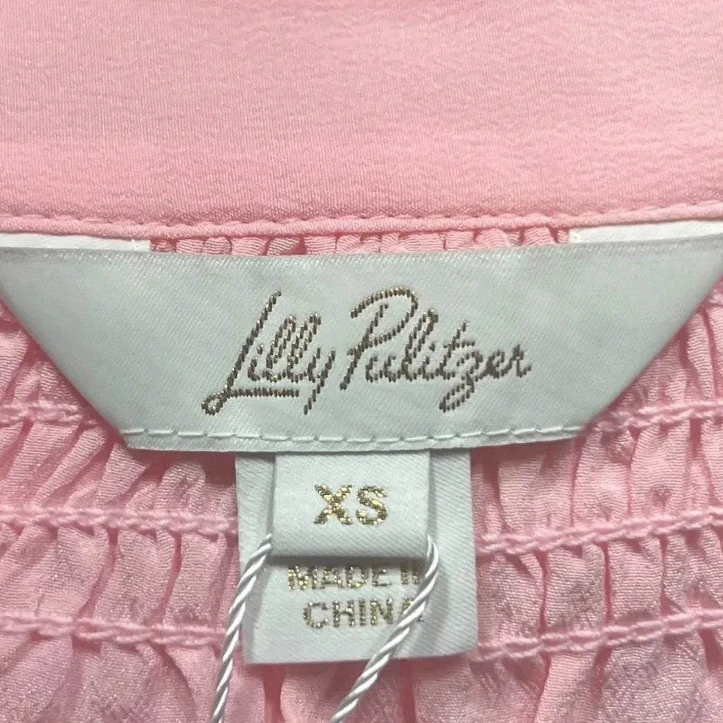 Top Long Sleeve Designer By Lilly Pulitzer In Peach, Size: Xs