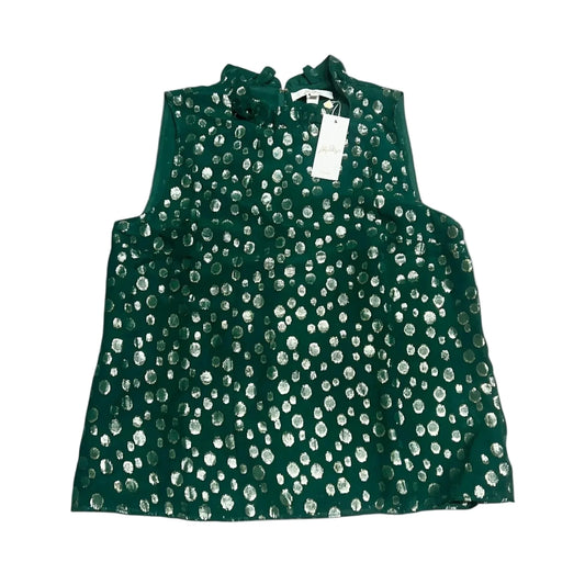 Top Sleeveless Designer By Lilly Pulitzer In Gold & Green, Size: L