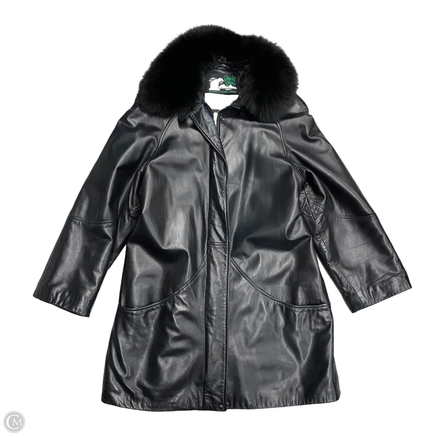 Coat Leather By David Green In Black, Size: S