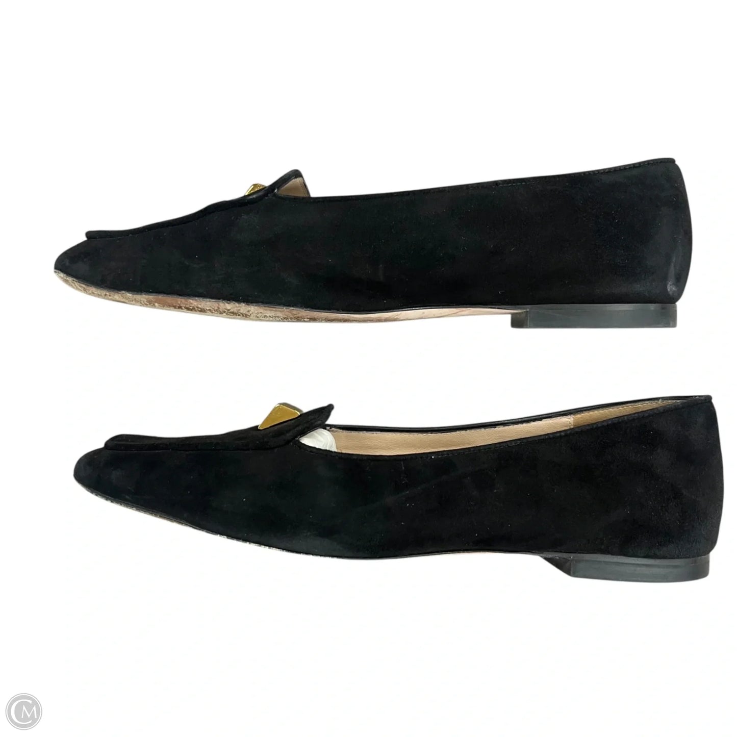 Shoes Designer By Stuart Weitzman In Black & Gold, Size: 10