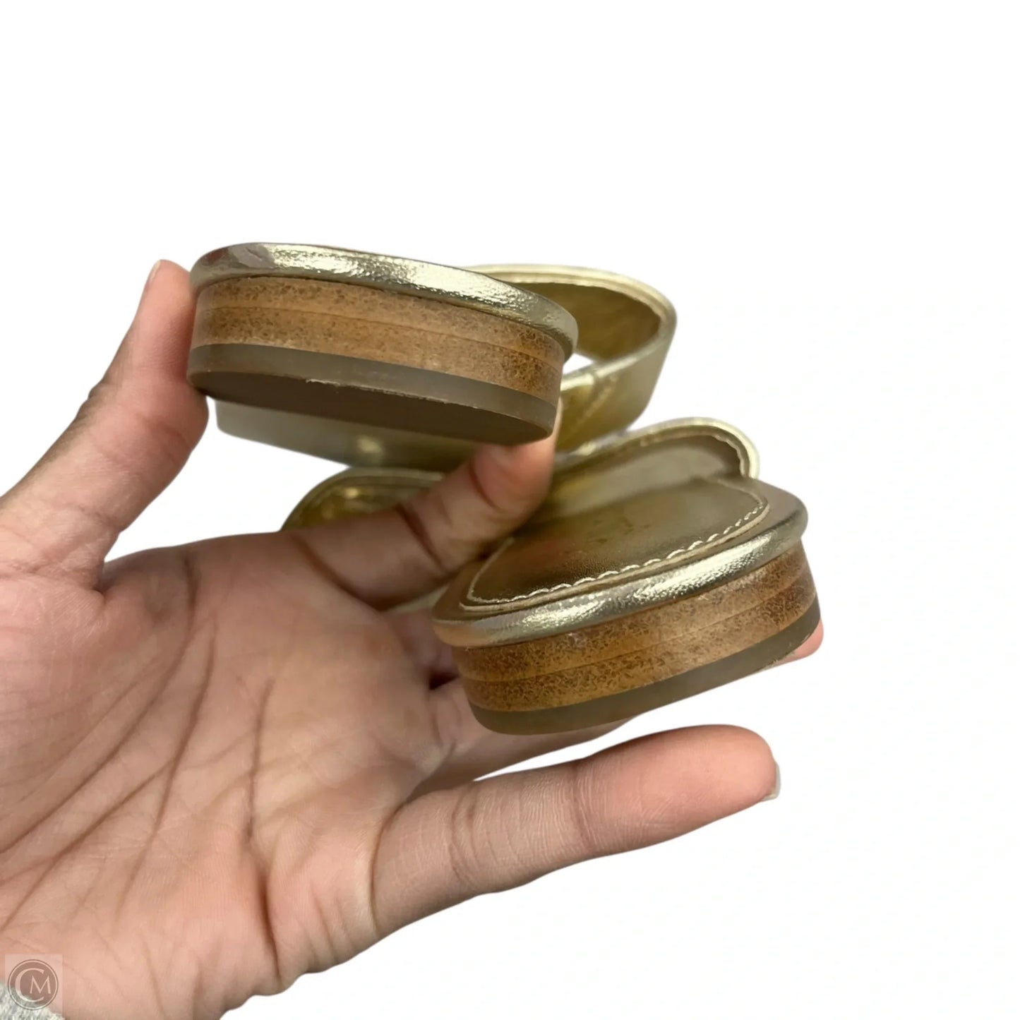 Sandals Designer By Lilly Pulitzer In Gold, Size: 6