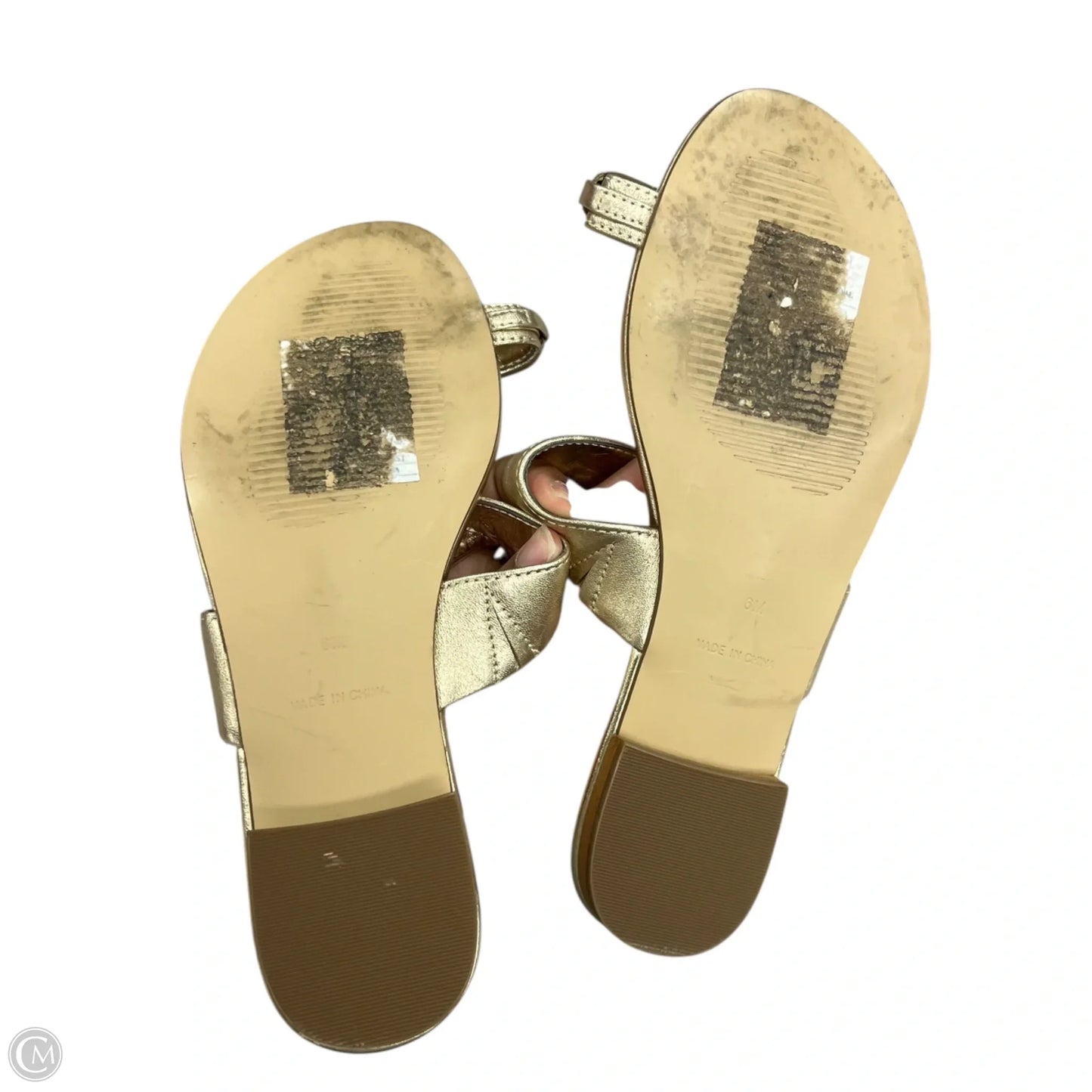 Sandals Designer By Lilly Pulitzer In Gold, Size: 6