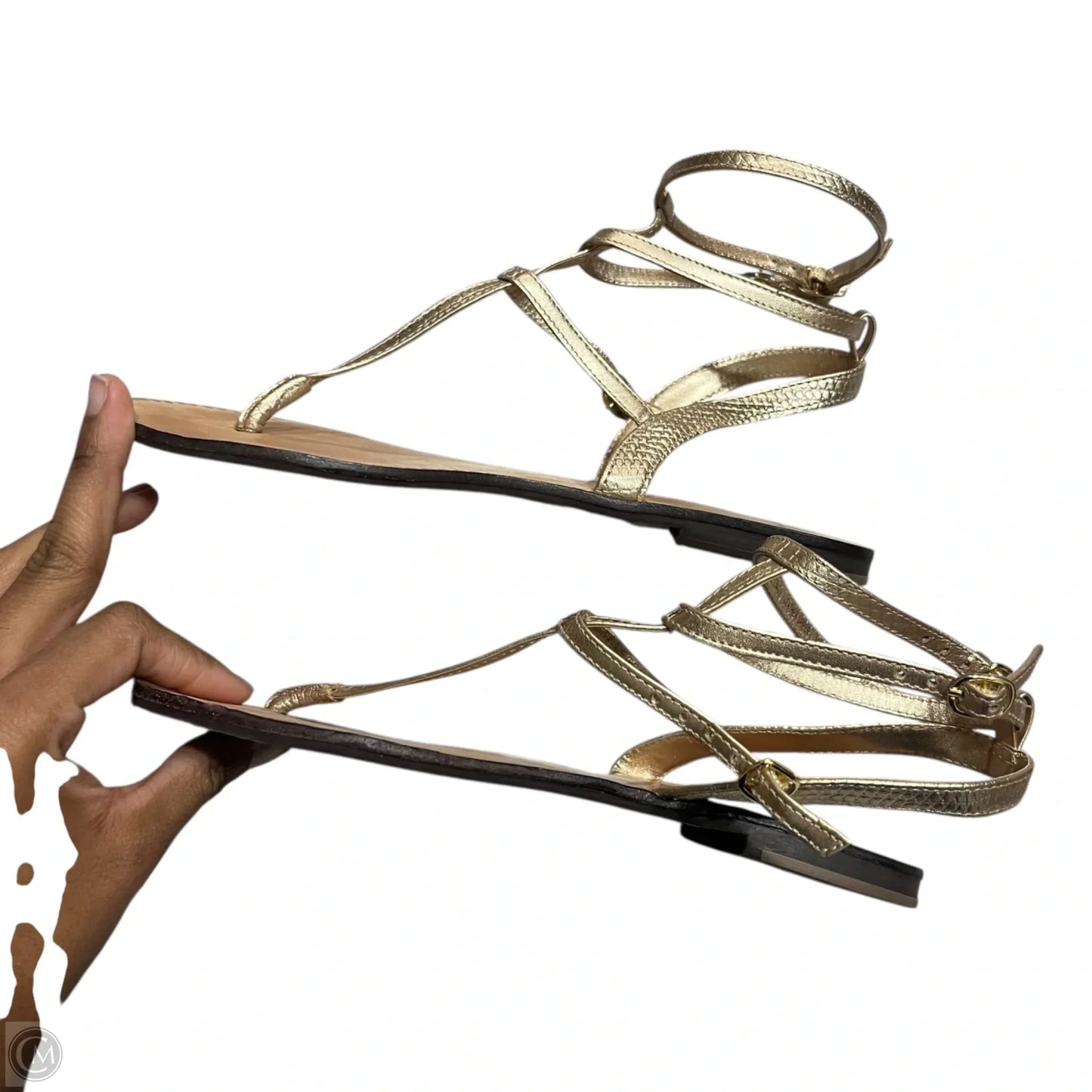 Sandals Designer By Lilly Pulitzer In Gold, Size: 6