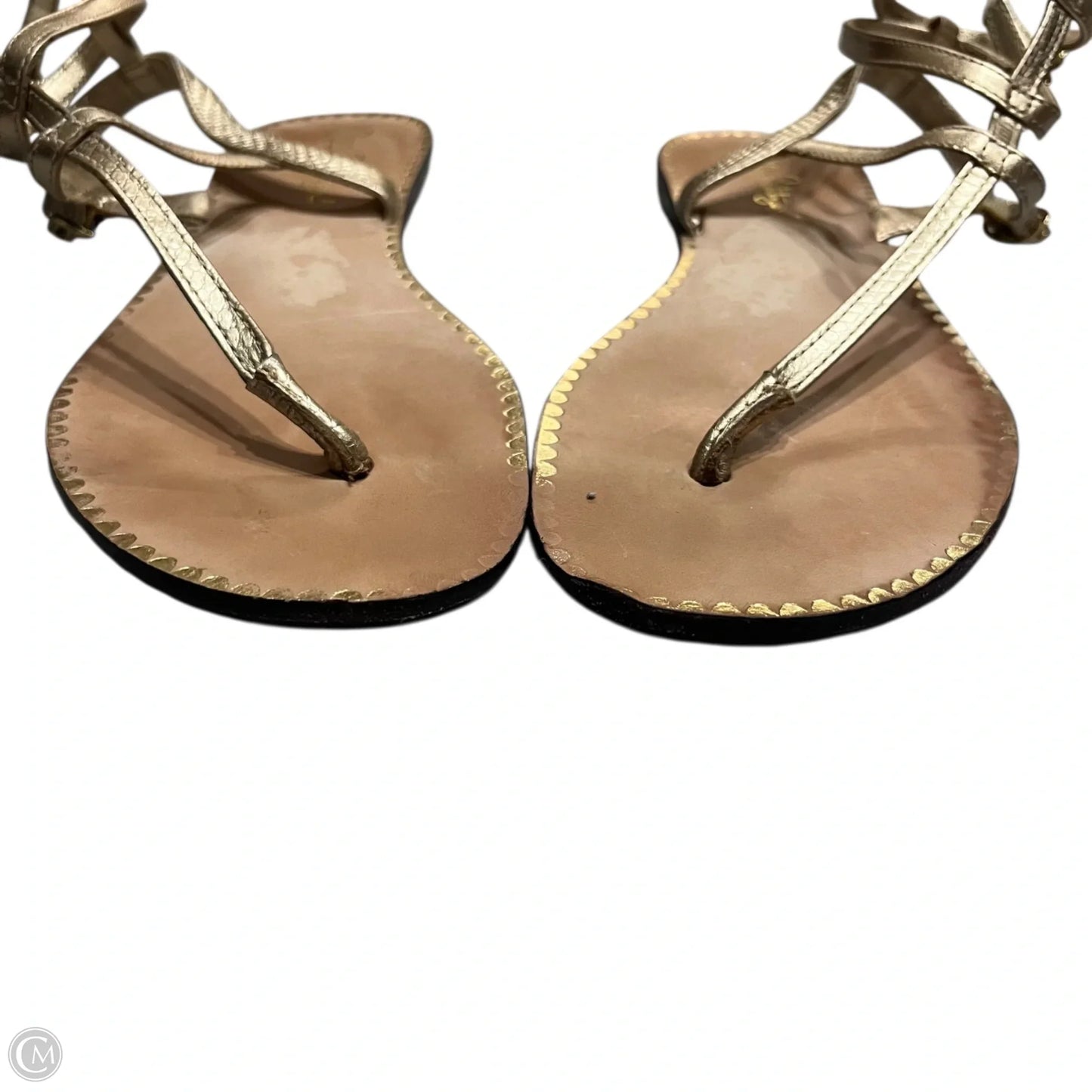 Sandals Designer By Lilly Pulitzer In Gold, Size: 6