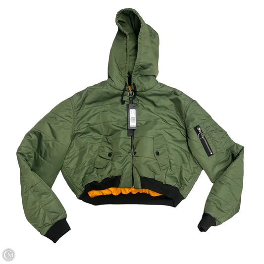 Coat Puffer & Quilted By Hudson In Green, Size: M