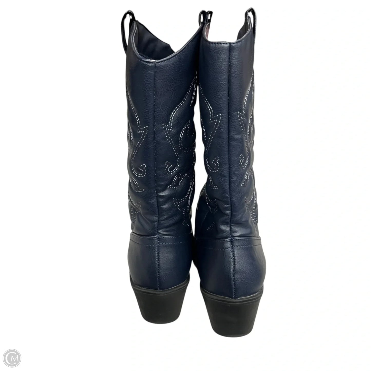 Boots Western In Navy, Size: 8