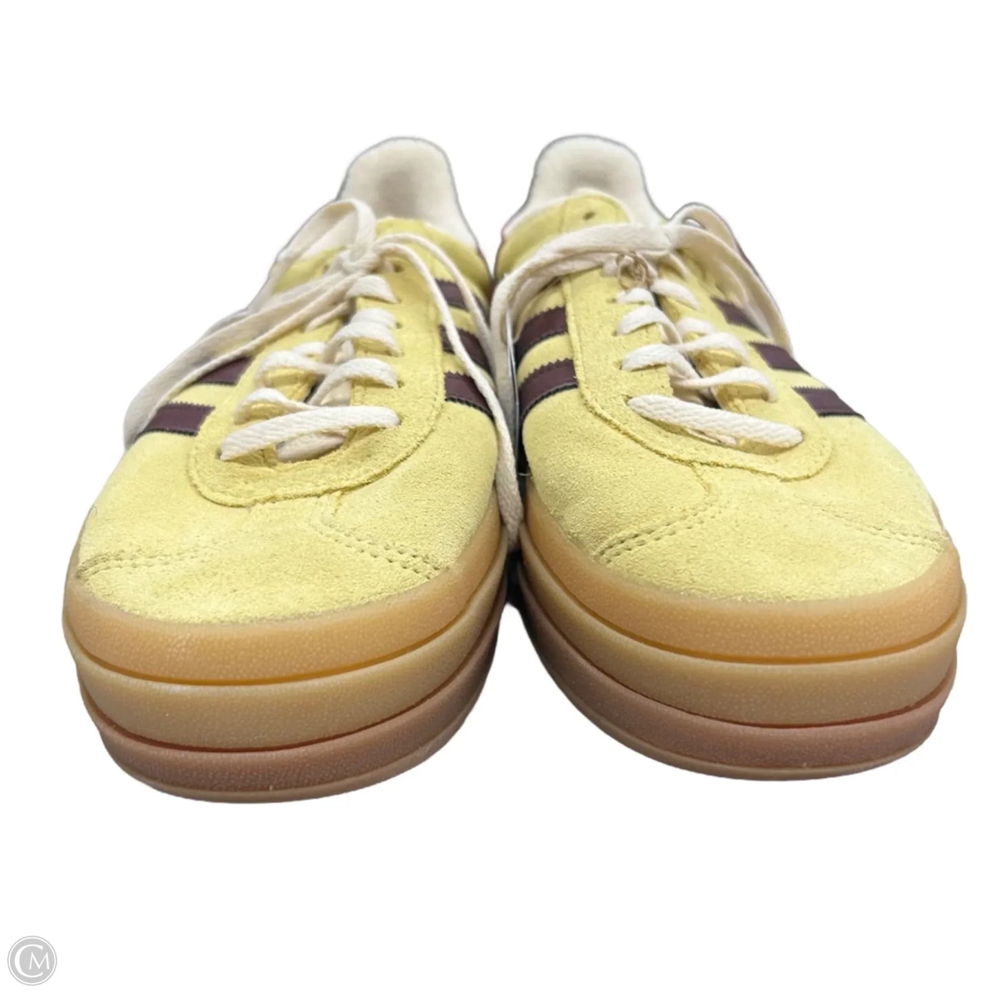 Shoes Sneakers By Adidas In Purple & Yellow, Size: 9.5