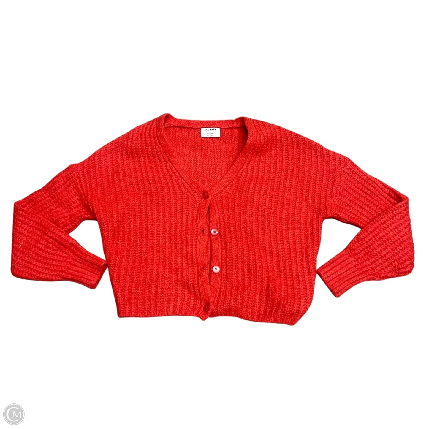 Sweater Cardigan By Old Navy In Red, Size: S