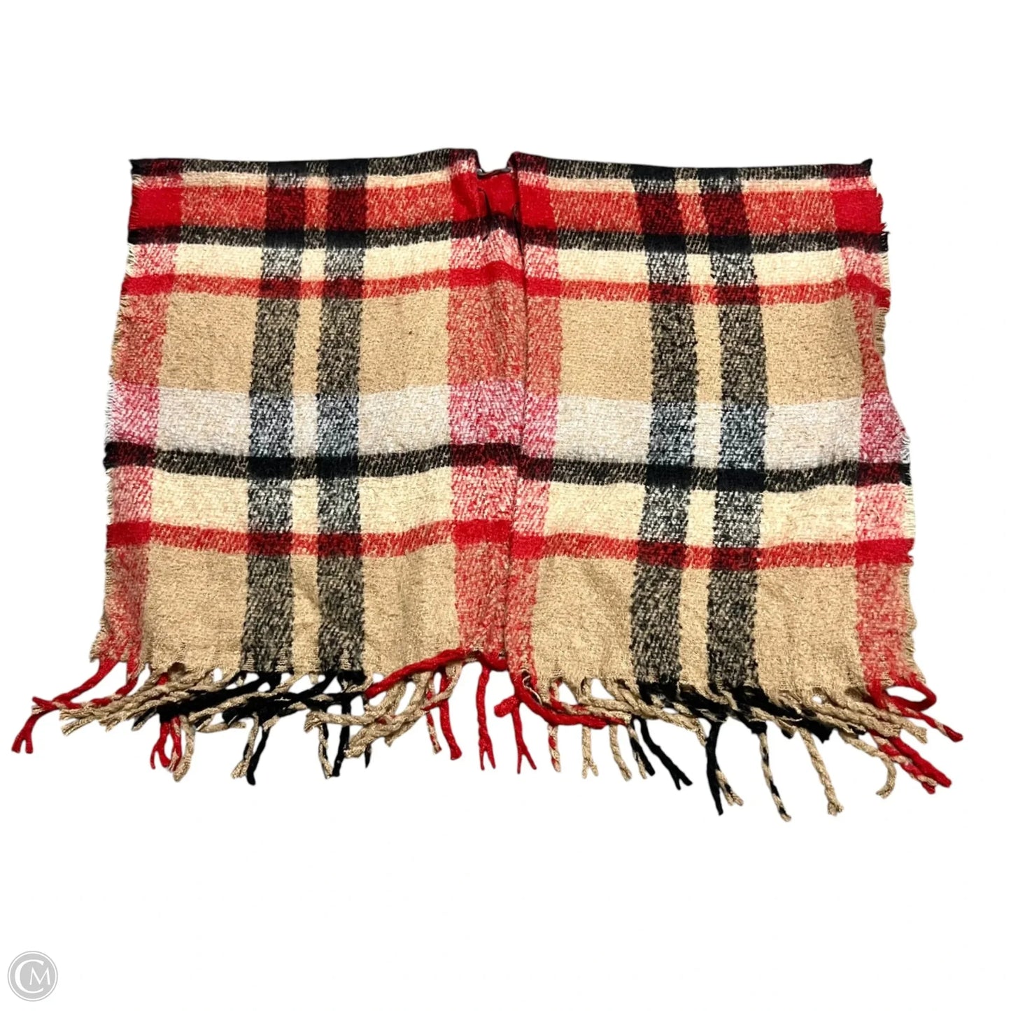 Shawl By Natural Reflections In Red & Tan, Size: Osfm