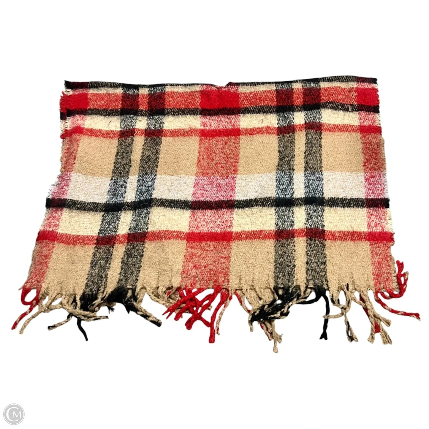 Shawl By Natural Reflections In Red & Tan, Size: Osfm