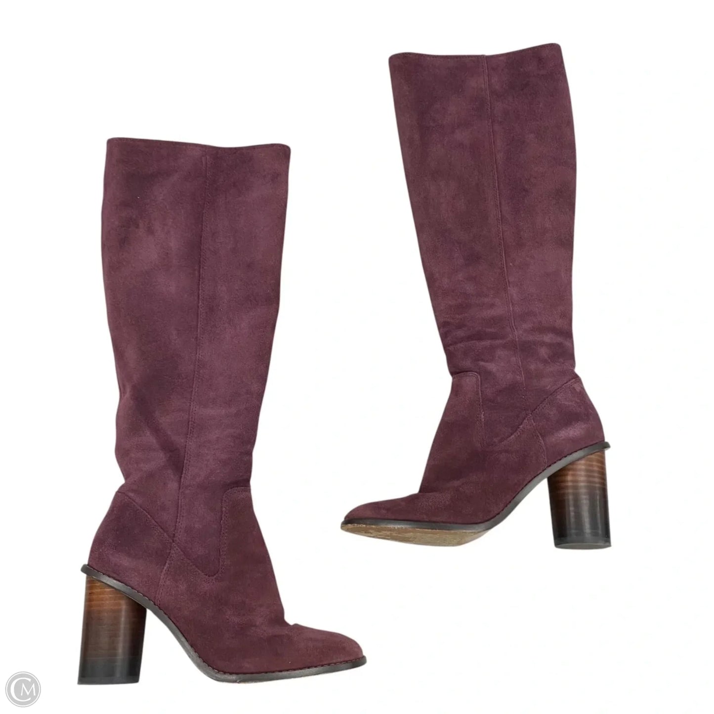 Boots Designer By Coach In Purple, Size: 6