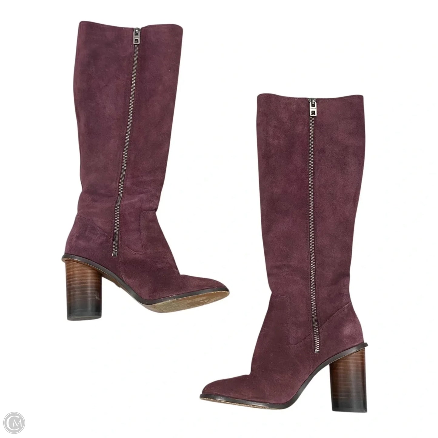 Boots Designer By Coach In Purple, Size: 6