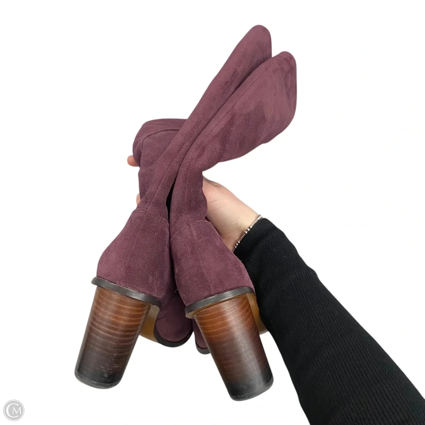 Boots Designer By Coach In Purple, Size: 6